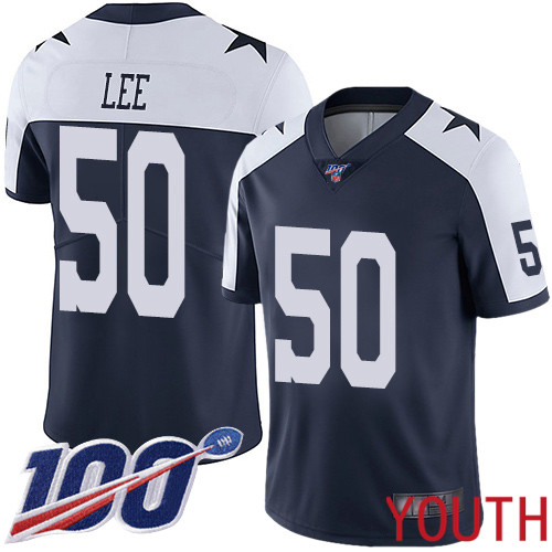 Youth Dallas Cowboys Limited Navy Blue Sean Lee Alternate #50 100th Season Vapor Untouchable Throwback NFL Jersey->women nfl jersey->Women Jersey